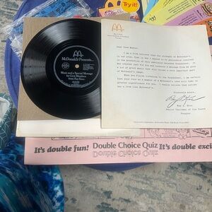 McDonald's March '80 Calendar with Red Toy and Colorful Coupons